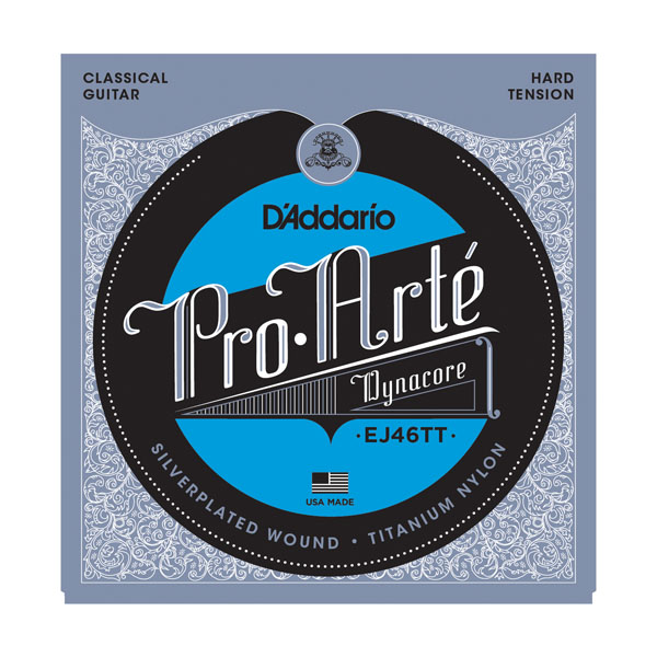 Комплект струн для класичної гітари D'ADDARIO EJ46TT PRO ARTE DYNACORE TITANIUM TREBLES, HARD TENSION