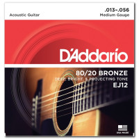 Комплект струн для акустичної гітари D'ADDARIO EJ12 80/20 BRONZE MEDIUM 13-56