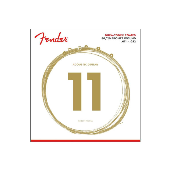 Комплект струн для акустичної гітари FENDER 880CL 80/20 DURA-TONE COATED 11-52