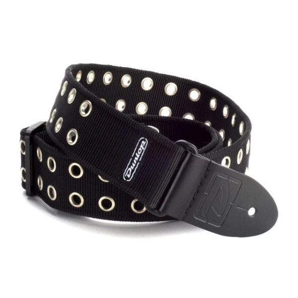Гітарний ремінь DUNLOP D3819 BK GROMMET BLACK