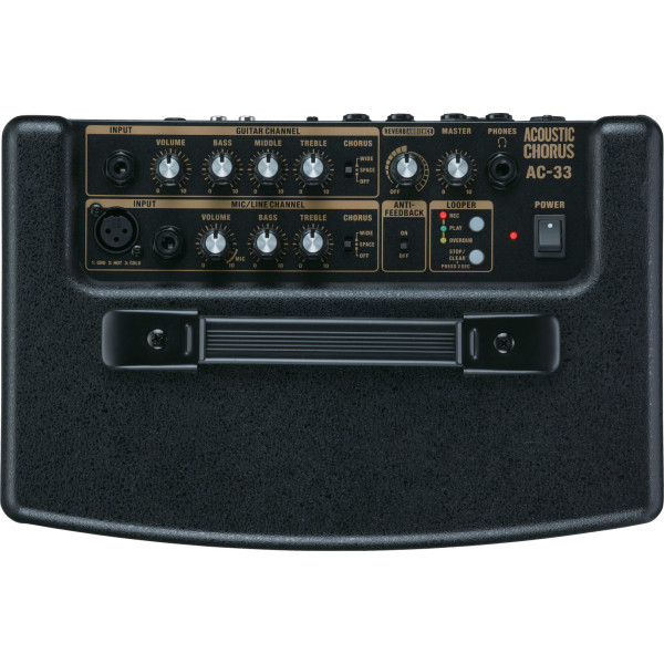 Комбопідсилювач для акустичної гітари ROLAND AC-33 BK
