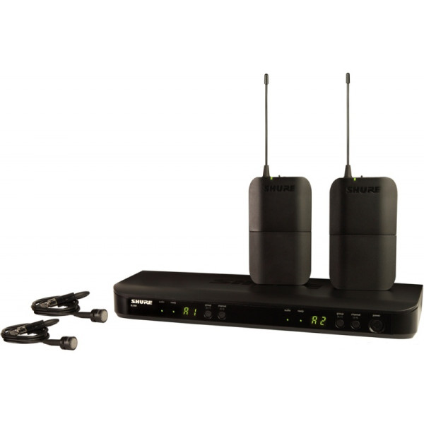 Радіосистема з двома петличними мікрофонами SHURE BLX188E/CVL