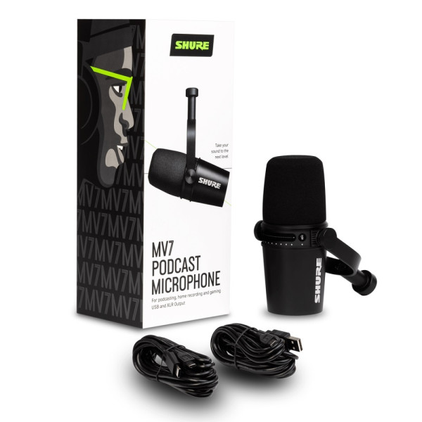 Студійний мікрофон SHURE MV7-K Podcast Microphone