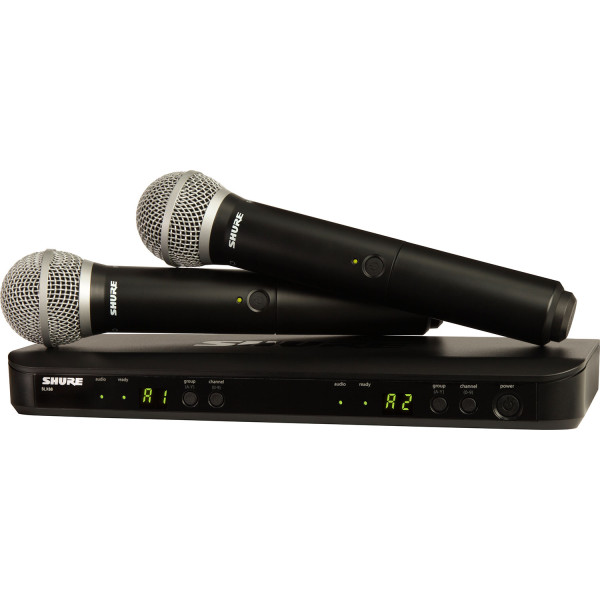 Радіосистема з двома ручними мікрофонами SHURE BLX288E/PG58