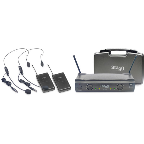 Радіосистема з двома наголовними мікрофонами STAGG SUW50 HH FH EU UHF WIRLSS 2HEADST