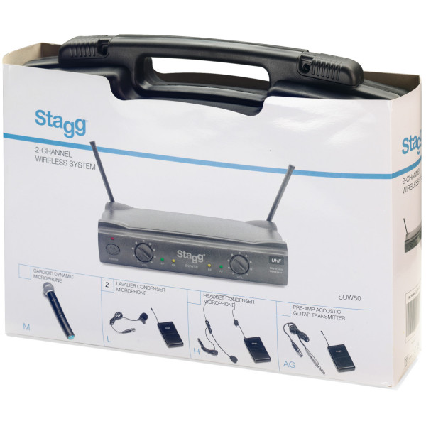 Радіосистема з двома наголовними мікрофонами STAGG SUW50 HH FH EU UHF WIRLSS 2HEADST