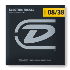 Комплект струн для електрогітари DUNLOP DEN0838 PERFORMANCE+ ELECTRIC GUITAR STRINGS (08-38)
