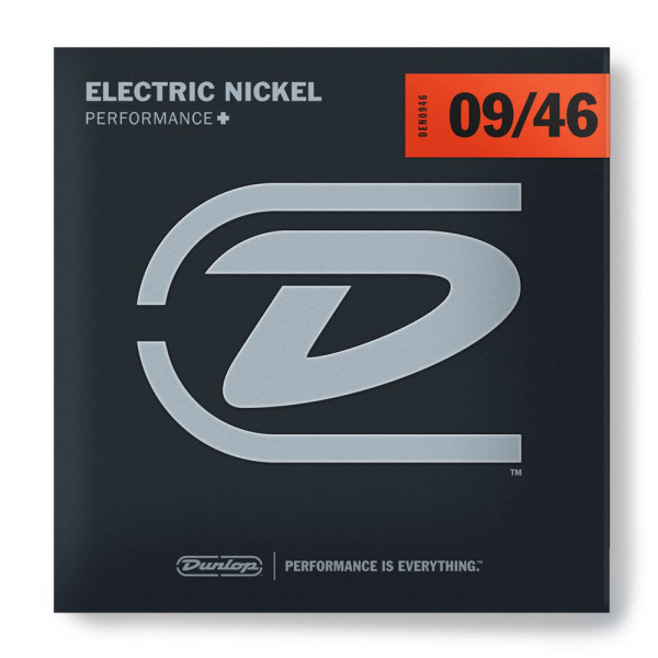 Комплект струн для електрогітари DUNLOP DEN0946 PERFORMANCE+ ELECTRIC GUITAR STRINGS (09-46)