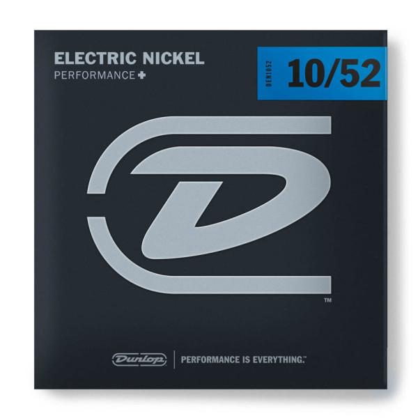 Комплект струн для електрогітари DUNLOP DEN1052 PERFORMANCE+ ELECTRIC GUITAR STRINGS (10-52)