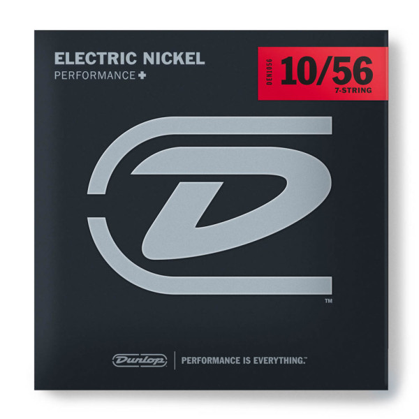 Комплект струн для електрогітари DUNLOP DEN1056 PERFORMANCE+ ELECTRIC GUITAR STRINGS 10-56 | 7-STRING