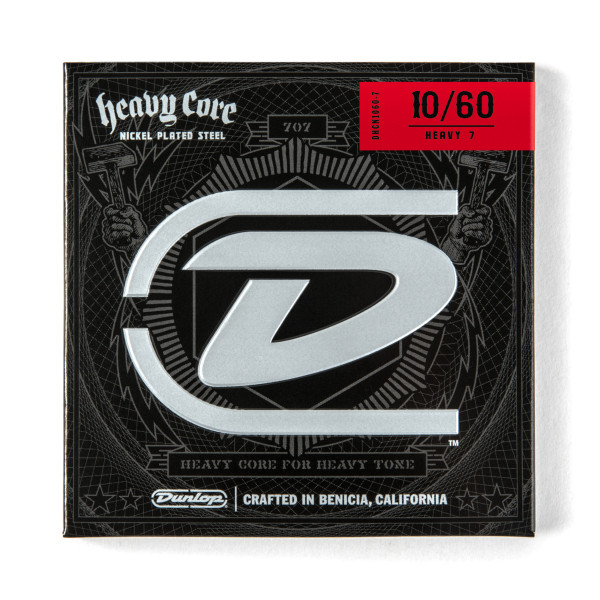 Комплект струн для електрогітари DUNLOP DHCN10607 HEAVY CORE ELECTRIC GUITAR STRINGS (10-60)