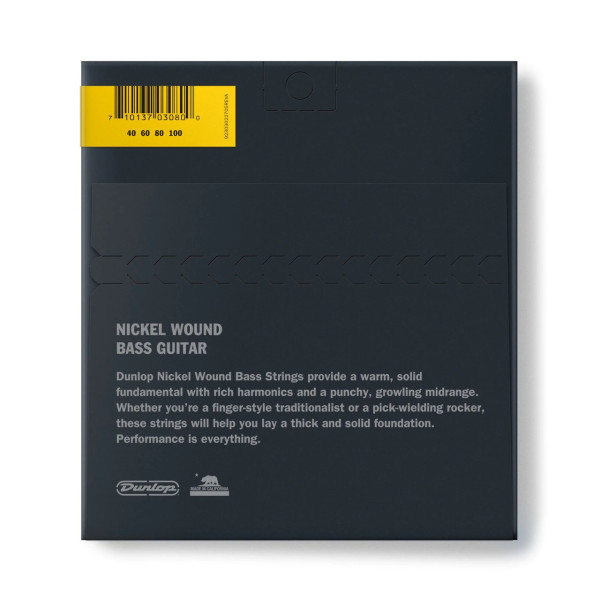 Комплект струн для бас-гітари DUNLOP DBN40100 NICKEL PLATED STEEL LIGHT 40-100