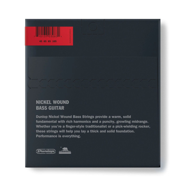 Комплект струн для бас-гітари DUNLOP DBN45105 NICKEL PLATED STEEL MEDIUM 45-105
