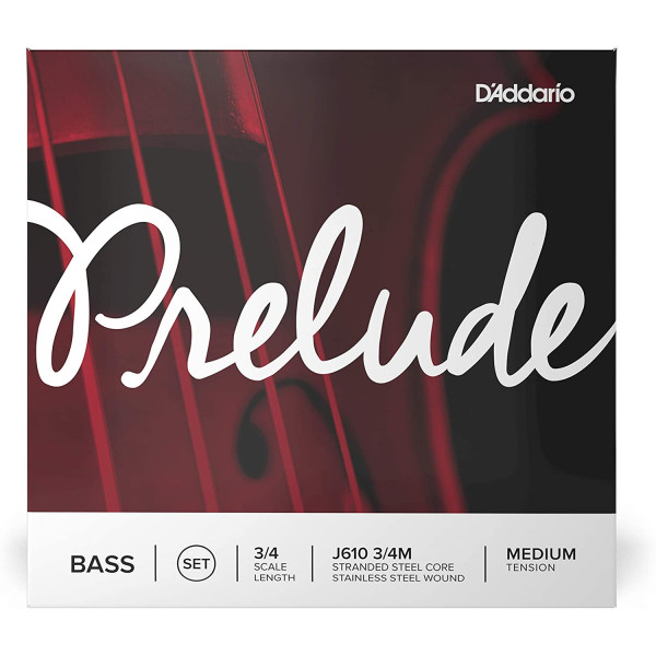 Комплект струн для контрабаса D'ADDARIO PRELUDE BASS STRING SET 3/4 Scale Medium Tension