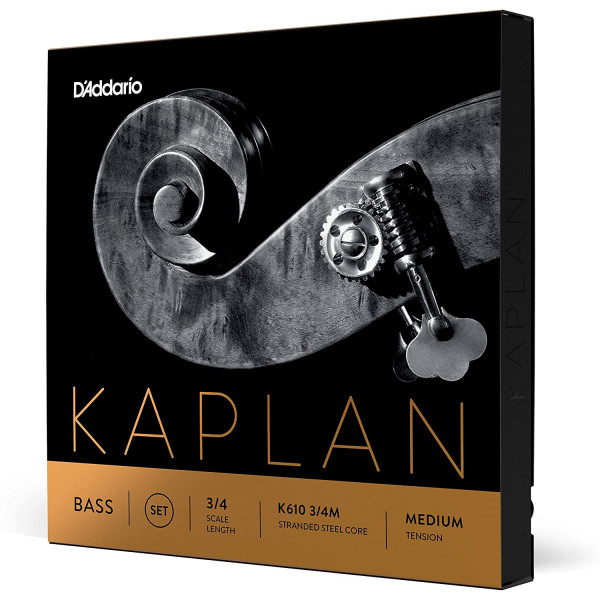 Комплект струн для контрабаса D'ADDARIO KAPLAN BASS STRING SET 3/4 Scale, Medium Tension