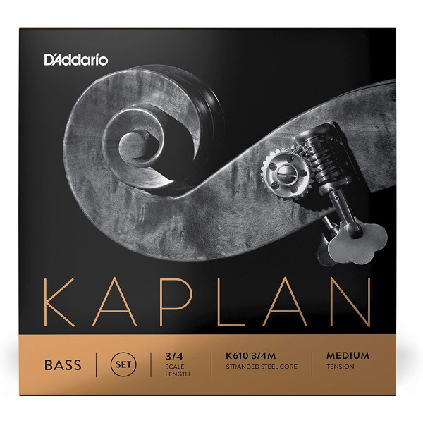 Комплект струн для контрабаса D'ADDARIO KAPLAN BASS STRING SET 3/4 Scale, Medium Tension