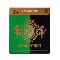 Набір тростин (10 штук) для альт саксофона D'ADDARIO Grand Concert Select - Alto Sax #2.5 - 10 Pack