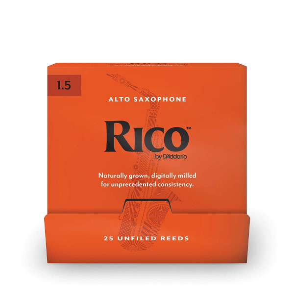 Набір тростин (25 штук) для альт саксофона D'ADDARIO Rico - Alto Sax #1.5 - 25 Pack