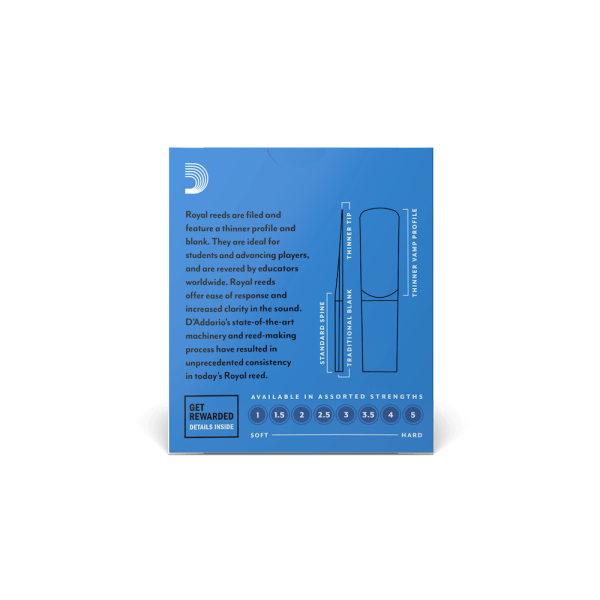 Тростина для альт саксофона D'ADDARIO Royal - Alto Sax #1.0