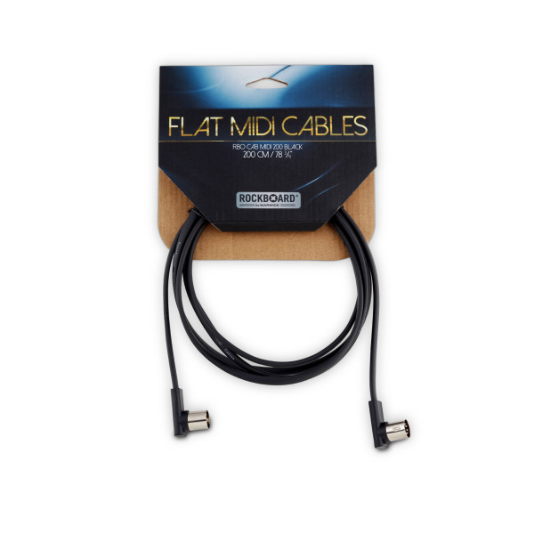 MIDI кабель ROCKBOARD RBO CAB MIDI 200 BK Flat MIDI Cable - Black, 200 cm