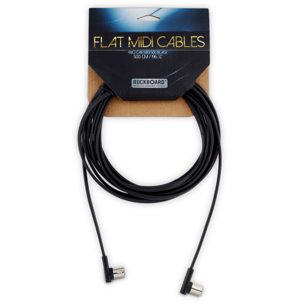 MIDI кабель ROCKBOARD RBO CAB MIDI 500 BK Flat MIDI Cable - Black, 500 cm