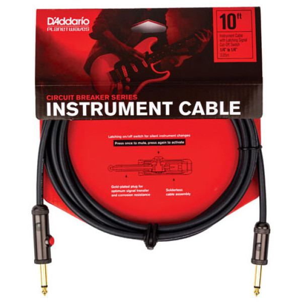 Інструментальний кабель D'ADDARIO PW-AGL-10 Curcuit Breaker Latching Switch (3m)