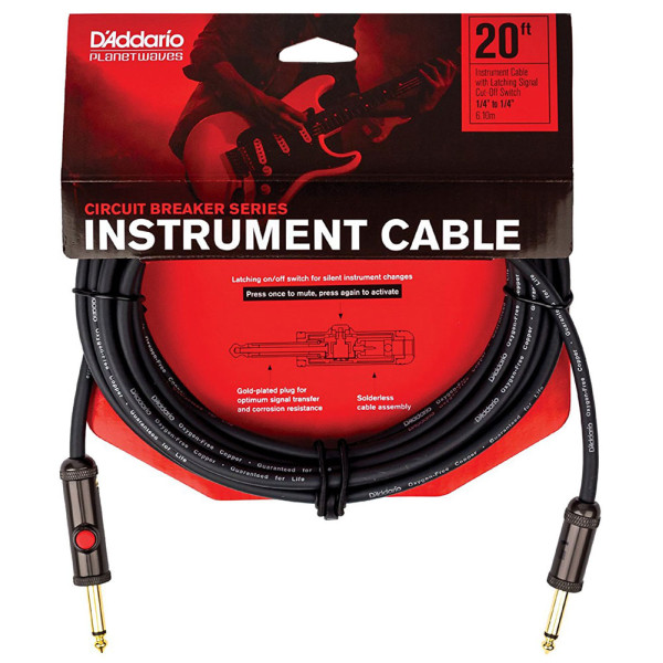 Інструментальний кабель D'ADDARIO PW-AGL-20 Curcuit Breaker Latching Switch (6m)