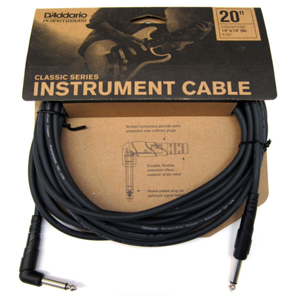 Інструментальний кабель D'ADDARIO PW-CGTRA-20 Classic Series Instrument Cable (6m)