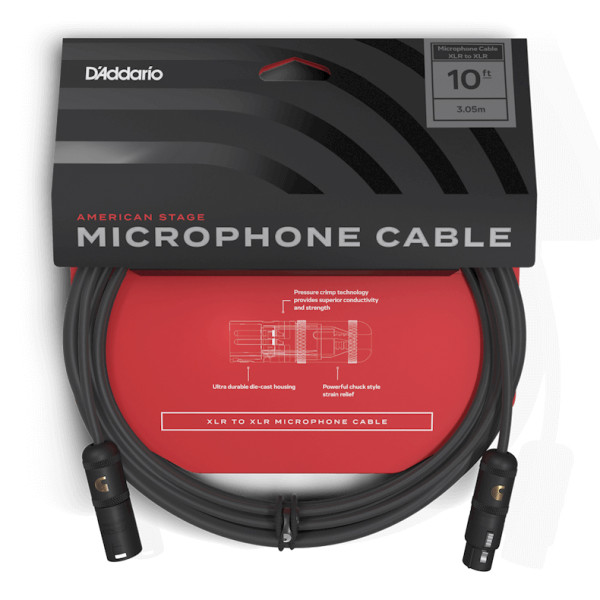 Мікрофонний кабель D'ADDARIO PW-AMSM-10 American Stage Microphone Cable (3m)