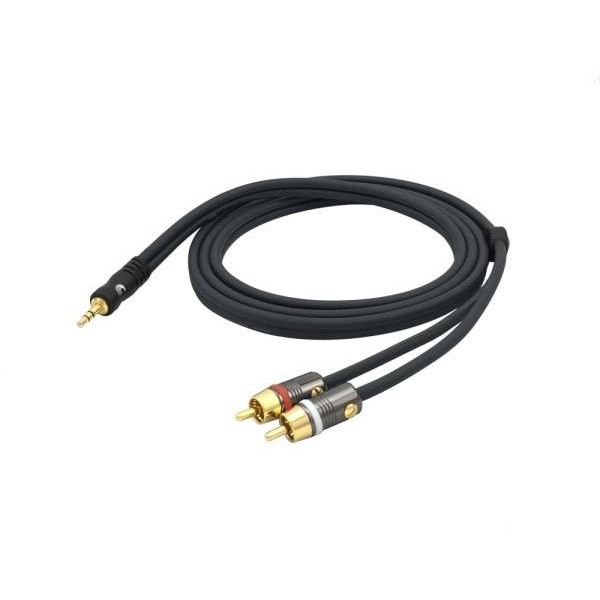 Інсертний кабель D'ADDARIO PW-MP-05 Custom Series Dual RCA to 3.5 Stereo Mini Jack Cable (1.5m)