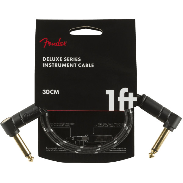 Інструментальний кабель FENDER CABLE DELUXE SERIES 1' BLACK TWEED