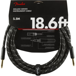 Інструментальний кабель FENDER CABLE DELUXE SERIES 18.6' BLACK TWEED