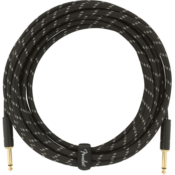 Інструментальний кабель FENDER CABLE DELUXE SERIES 18.6' BLACK TWEED