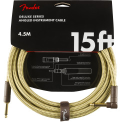 Інструментальний кабель FENDER CABLE DELUXE SERIES 15' ANGLED TWEED