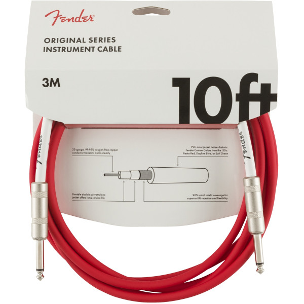 Інструментальний кабель FENDER CABLE ORIGINAL SERIES 10' FRD