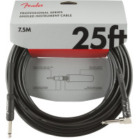 Інструментальний кабель FENDER CABLE PROFESSIONAL SERIES 25' ANGLED BLACK