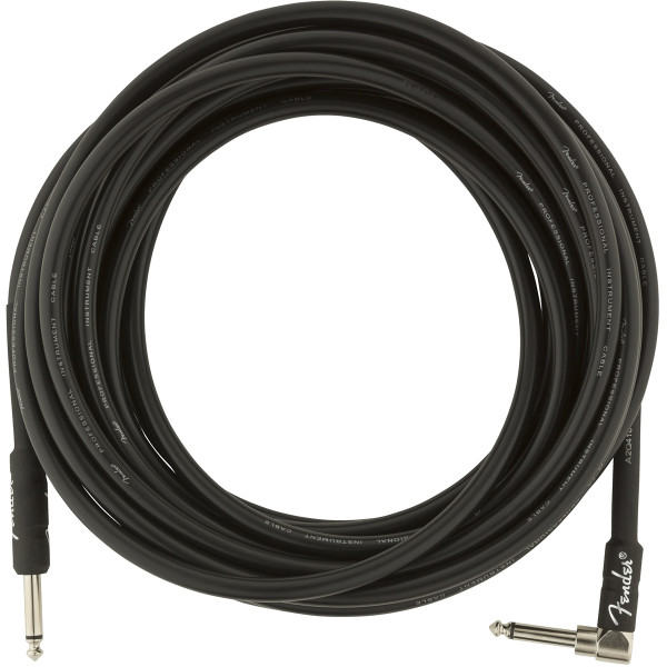 Інструментальний кабель FENDER CABLE PROFESSIONAL SERIES 25' ANGLED BLACK
