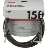 Інструментальний кабель FENDER CABLE PROFESSIONAL SERIES 15' ANGLED BLACK