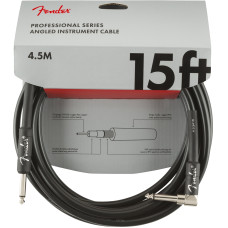 Інструментальний кабель FENDER CABLE PROFESSIONAL SERIES 15' ANGLED BLACK