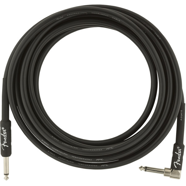 Інструментальний кабель FENDER CABLE PROFESSIONAL SERIES 15' ANGLED BLACK