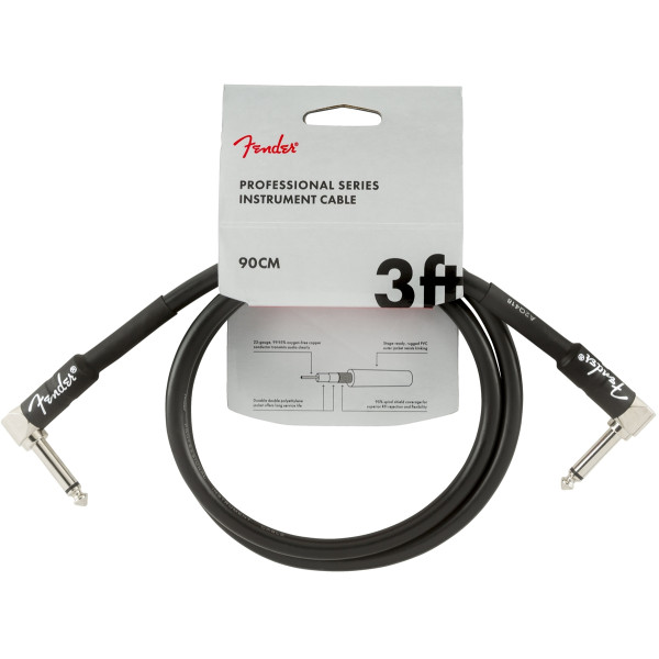 Інструментальний кабель FENDER CABLE PROFESSIONAL SERIES 3' BLACK
