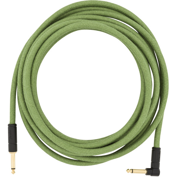 Інструментальний кабель FENDER CABLE FESTIVAL HEMP INSTRUMENT 18.6' GREEN