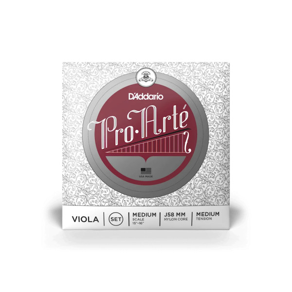 Комплект струн для альта D'ADDARIO PRO-ARTÉ VIOLA STRING SET Medium Scale Medium Tension
