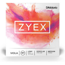 Комплект струн для альта D'ADDARIO ZYEX VIOLA STRING SET Long Scale, Medium Tension