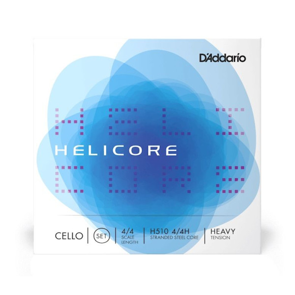 Комплект струн для віолончелі D'ADDARIO HELICORE CELLO STRING SET 4/4 Scale Heavy Tension