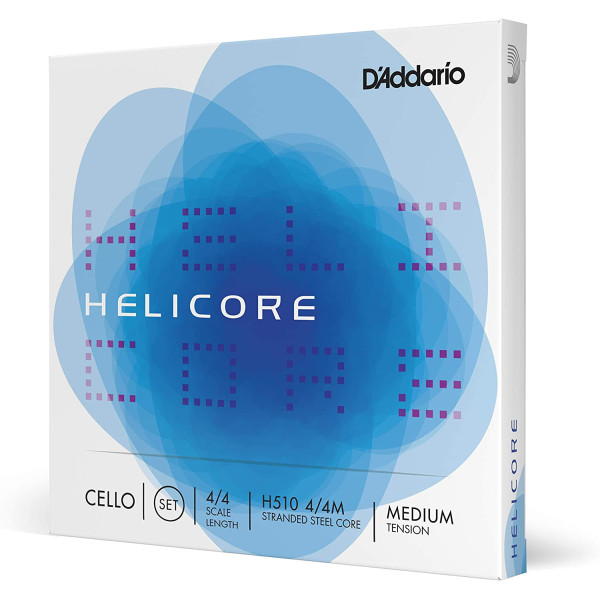 Комплект струн для віолончелі D'ADDARIO HELICORE CELLO STRING SET 4/4 Scale Medium Tension