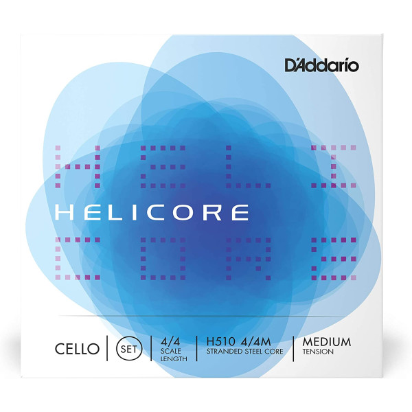Комплект струн для віолончелі D'ADDARIO HELICORE CELLO STRING SET 4/4 Scale Medium Tension