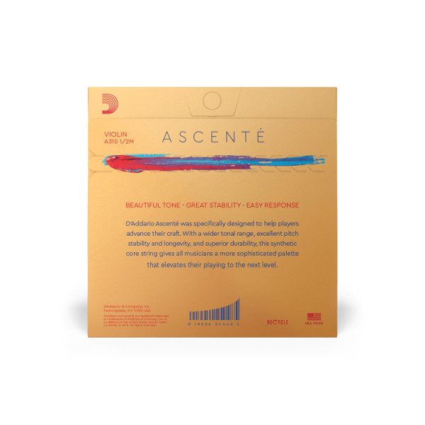 Комплект струн для скрипки D'ADDARIO ASCENTÉ VIOLIN STRING SET 1/2 Scale Medium Tension