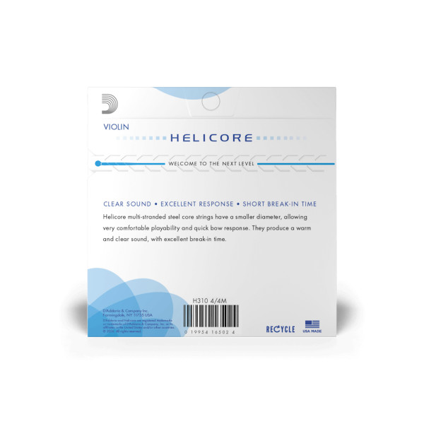 Комплект струн для скрипки D'ADDARIO HELICORE H310 4/4 Medium Tension