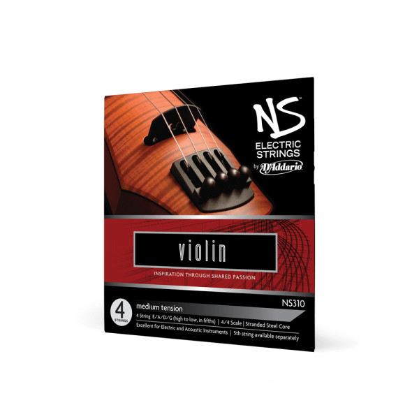 Комплект струн для скрипки D'ADDARIO NS310 ELECTRIC VIOLIN STRING SET 4/4 Scale Medium Tension